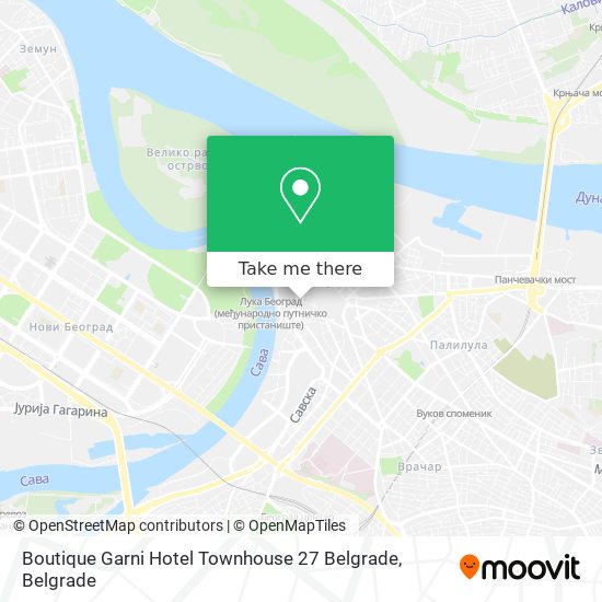 Boutique Garni Hotel Townhouse 27 Belgrade map