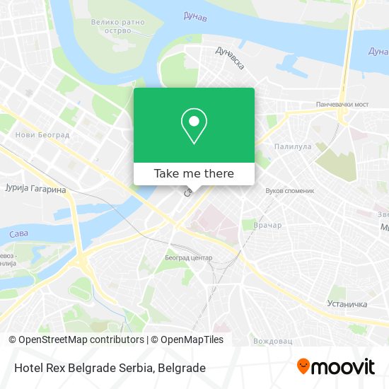 Hotel Rex Belgrade Serbia map