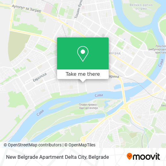 New Belgrade Apartment Delta City map