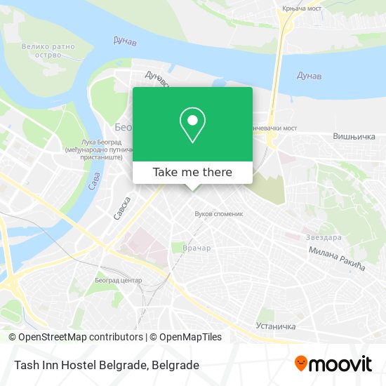 Tash Inn Hostel Belgrade map