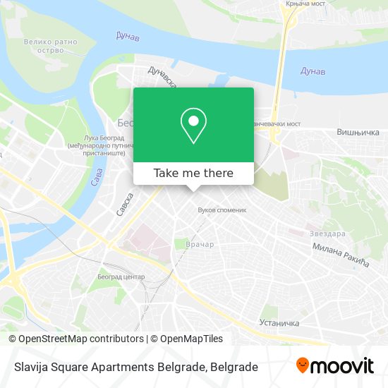 Slavija Square Apartments Belgrade map