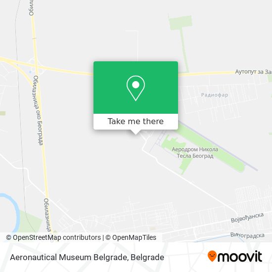 Aeronautical Museum Belgrade map