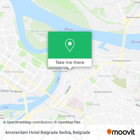 Amsterdam Hotel Belgrade Serbia map