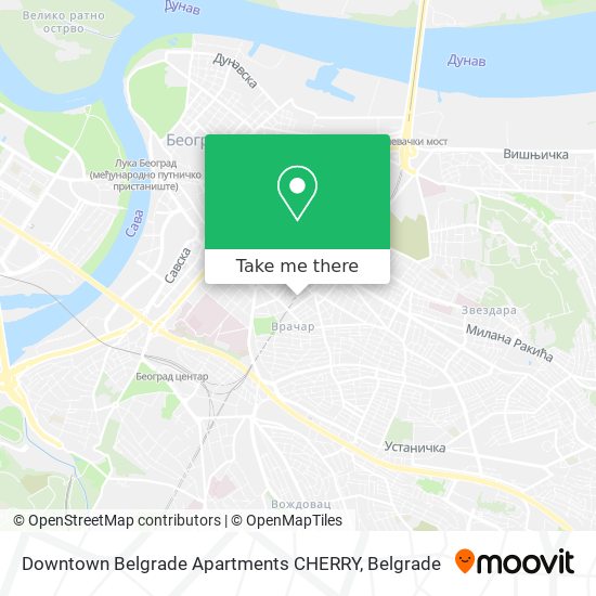 Downtown Belgrade Apartments CHERRY map