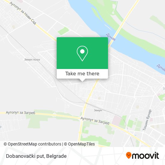 Dobanovački put map