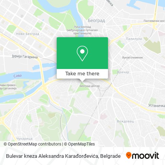 Bulevar kneza Aleksandra Karađorđevića map