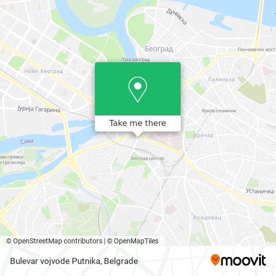 Bulevar vojvode Putnika map