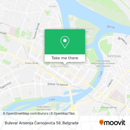 Bulevar Arsenija Čarnojevića 58 map