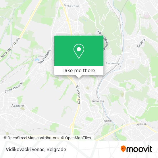 Vidikovački venac map