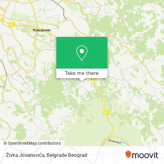 Živka Jovanovića map