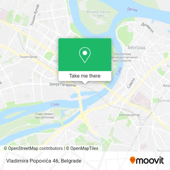 Vladimira Popovića 46 map