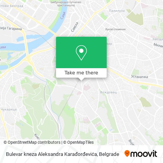 Bulevar kneza Aleksandra Karađorđevića map