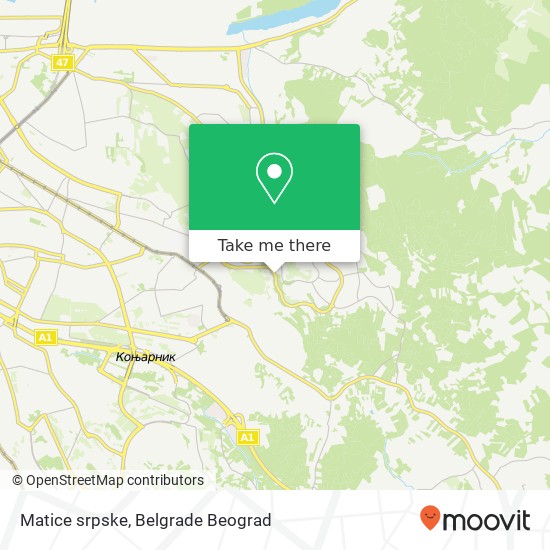 Matice srpske map