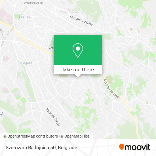 Svetozara Radojčića 50 map