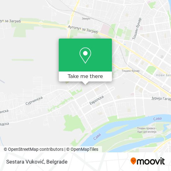 Sestara Vuković map