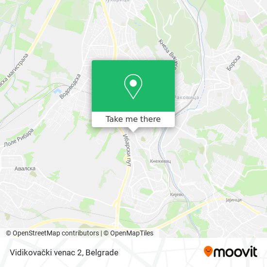 Vidikovački venac 2 map