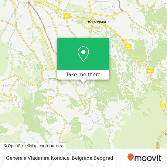 Generala Vladimira Kondića map