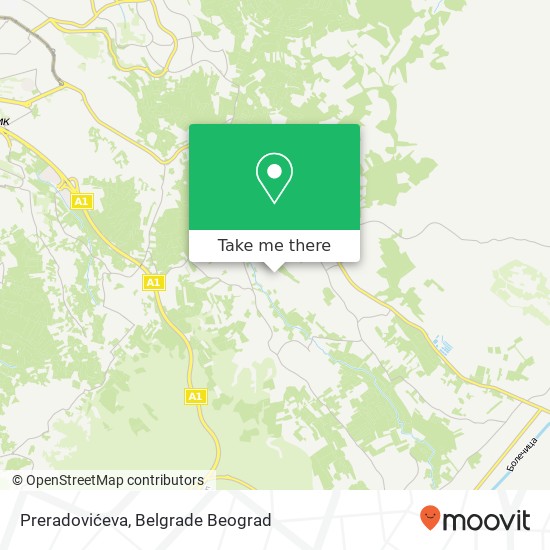 Preradovićeva map