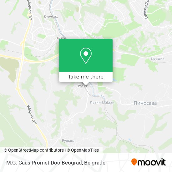 M.G. Caus Promet Doo Beograd map