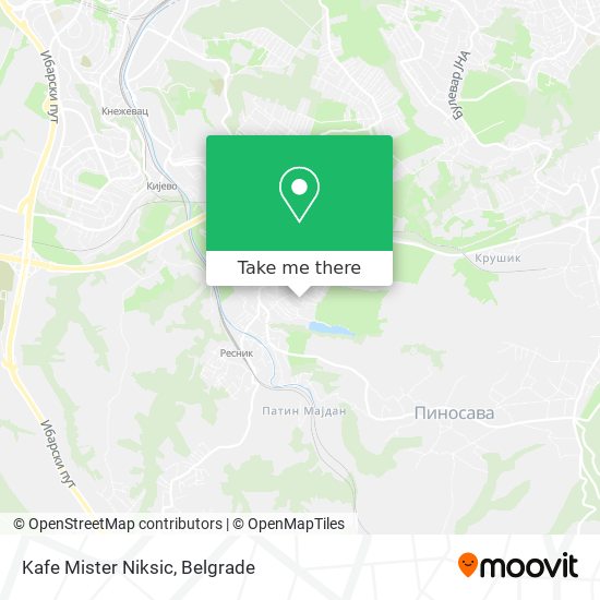 Kafe Mister Niksic map