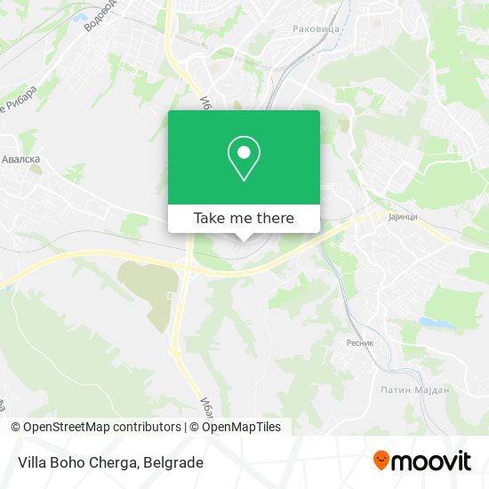 Villa Boho Cherga map
