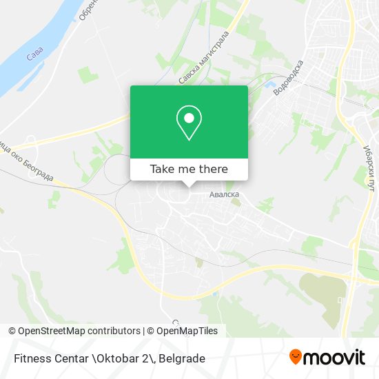 Fitness Centar \Oktobar 2\ map