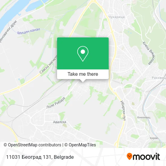 11031 Београд 131 map