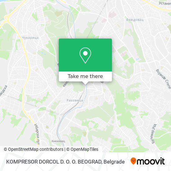 KOMPRESOR DORCOL D. O. O. BEOGRAD map