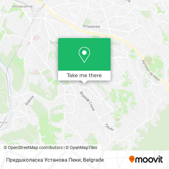 Предшколаска Установа Пеки map