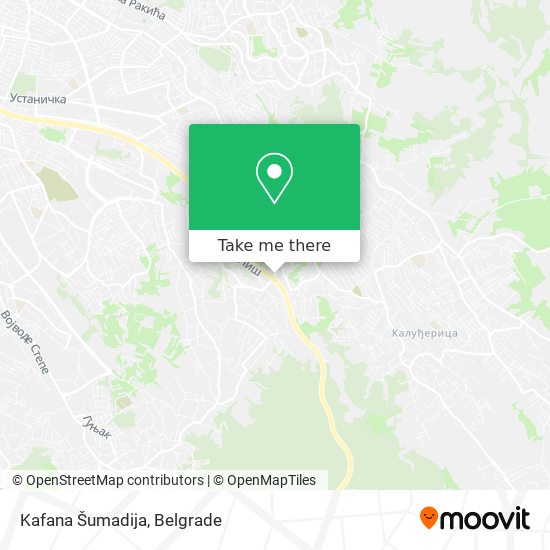 Kafana Šumadija map