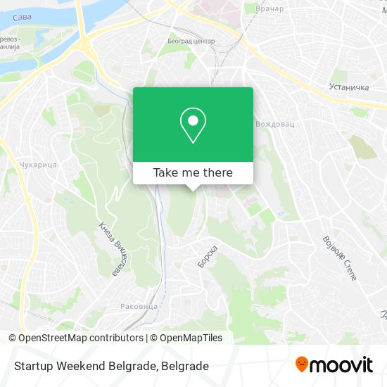 Startup Weekend Belgrade map