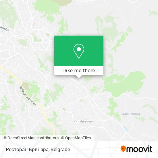 Ресторан Брвнара map