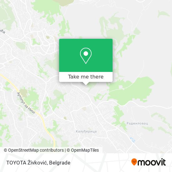 TOYOTA Živković map