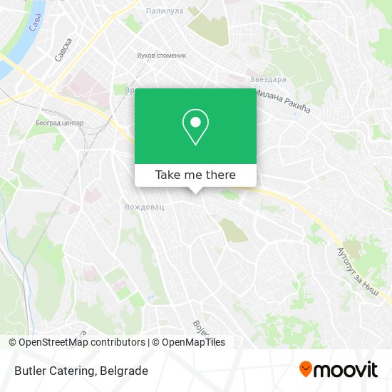 Butler Catering map