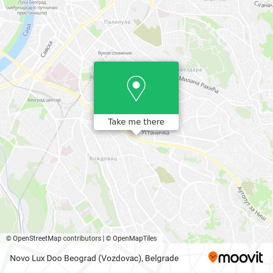 Novo Lux Doo Beograd (Vozdovac) map