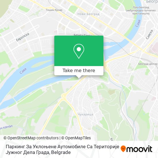 Паркинг За Уклоњене Аутомобиле Са Територије Јужног Дела Града map