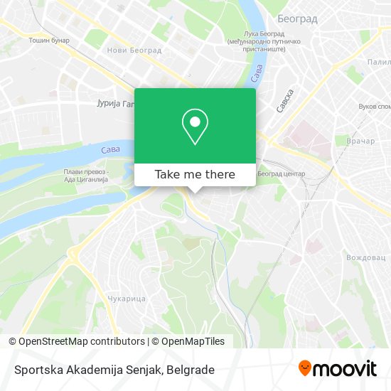 Sportska Akademija Senjak map