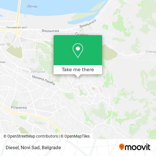 Diesel, Novi Sad map