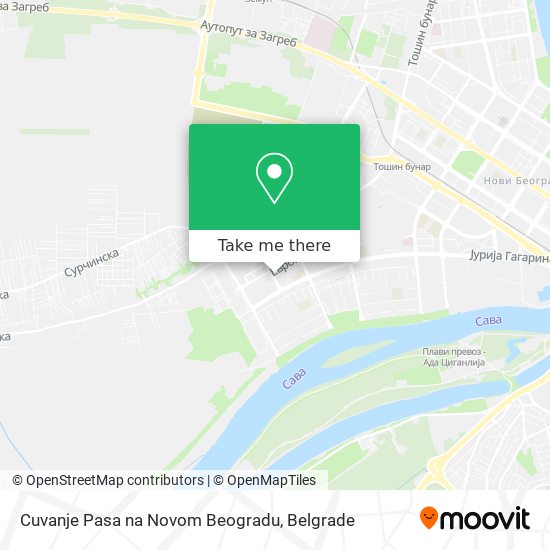 Cuvanje Pasa na Novom Beogradu map