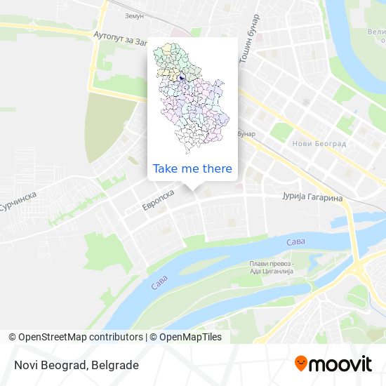 Novi Beograd map