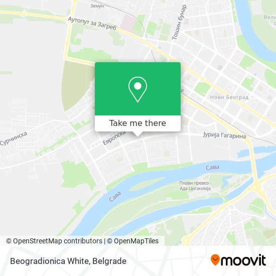 Beogradionica White map