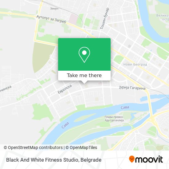 Black And White Fitness Studio map