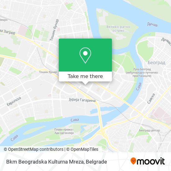Bkm Beogradska Kulturna Mreza map