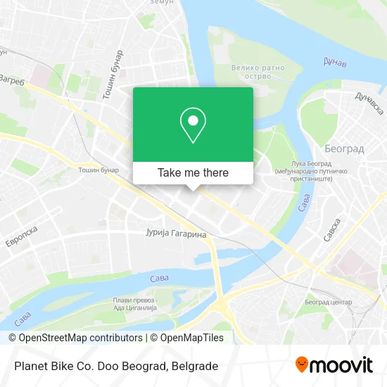 Planet Bike Co. Doo Beograd map