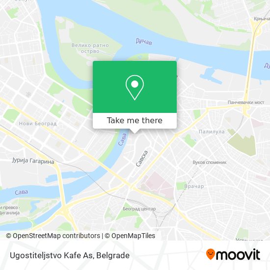 Ugostiteljstvo Kafe As map