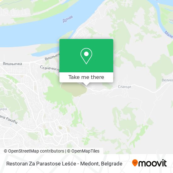 Restoran Za Parastose Lešće - Medont map