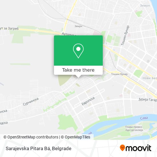 Sarajevska Pitara Bá map