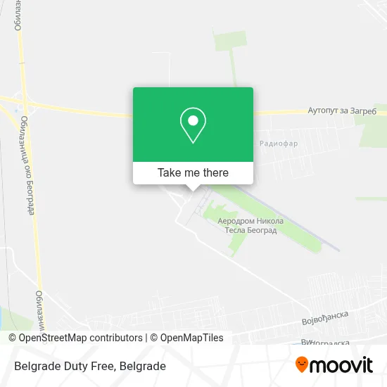Belgrade Duty Free map