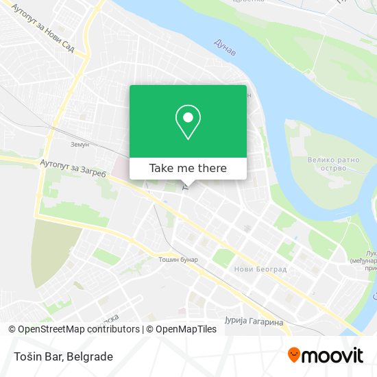 Tošin Bar map