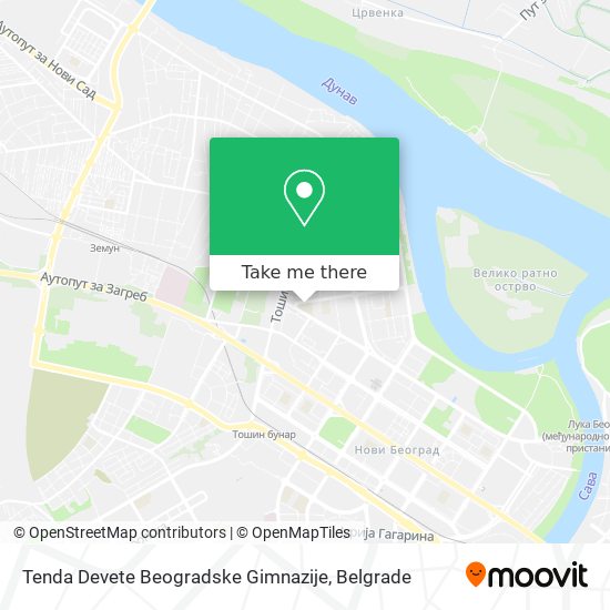 Tenda Devete Beogradske Gimnazije map